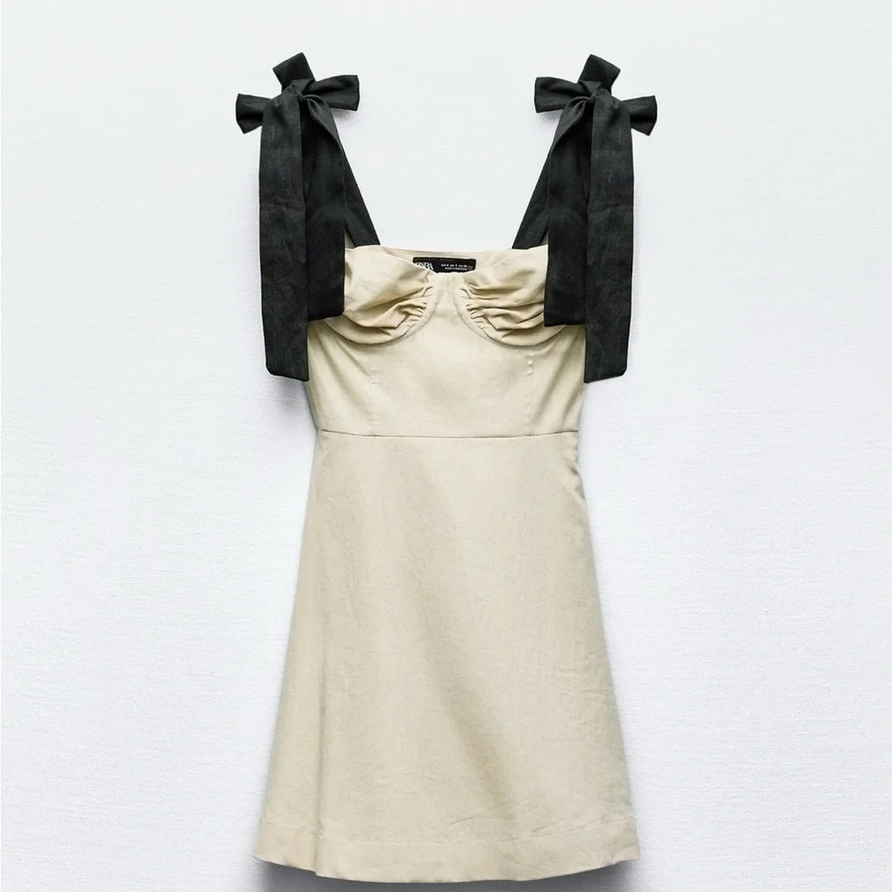 ZARA Ruffled Mini Dress - Picture 8 of 10